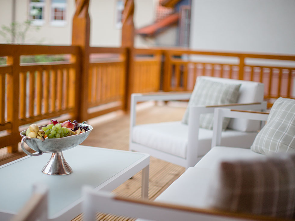 Chalet Balkon Seehotel Niedernberg