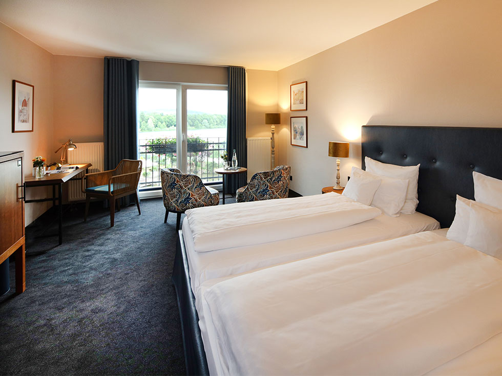 Doppelzimmer Komfort Plus 9 Schlafen Seehotel Niedernberg