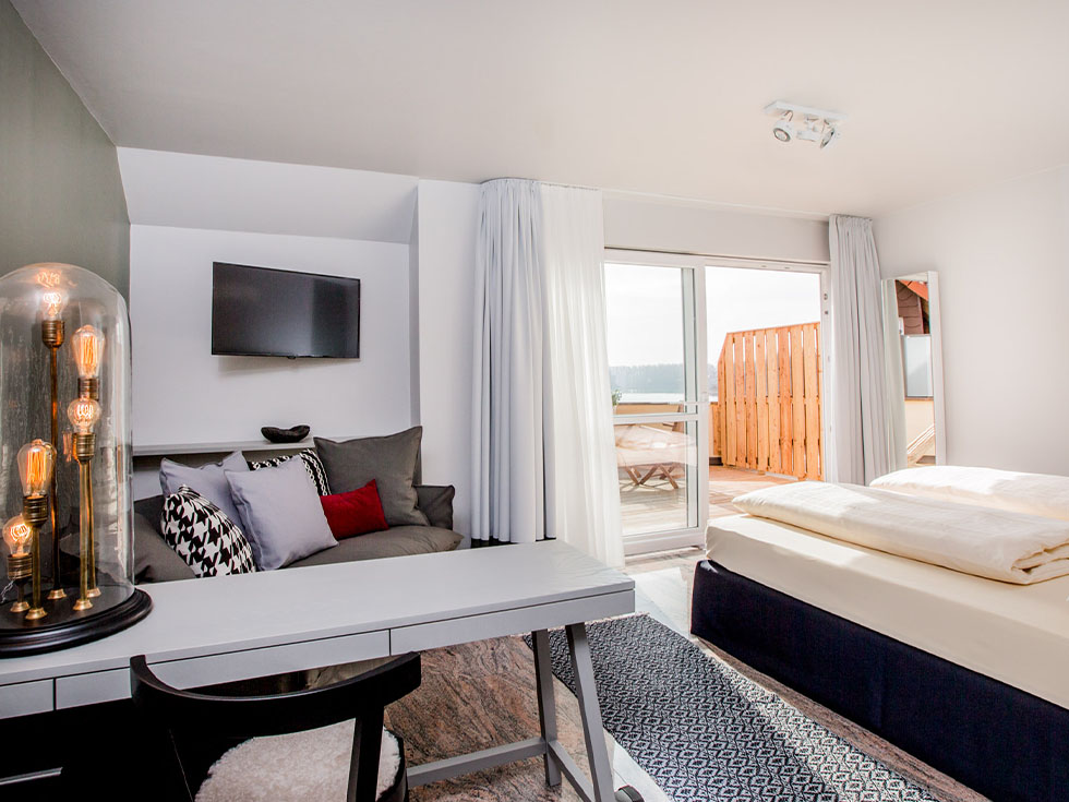 Doppelzimmer Panorama Aussicht Seehotel Niedernberg