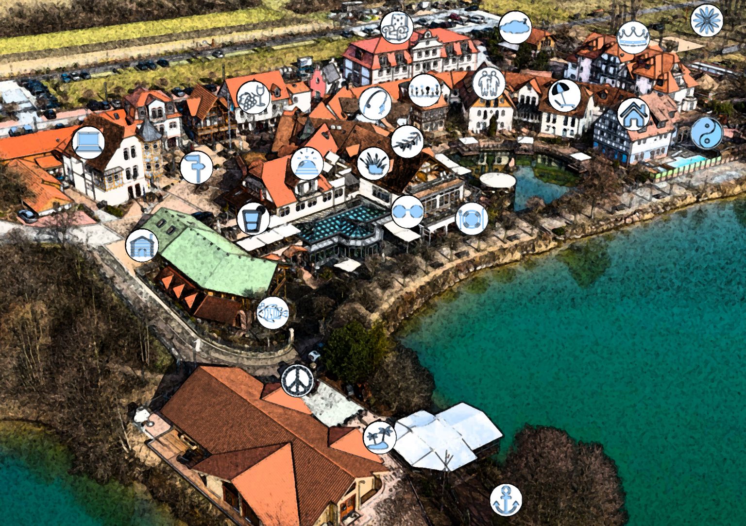 Dorfplan Seehotel Niedernberg