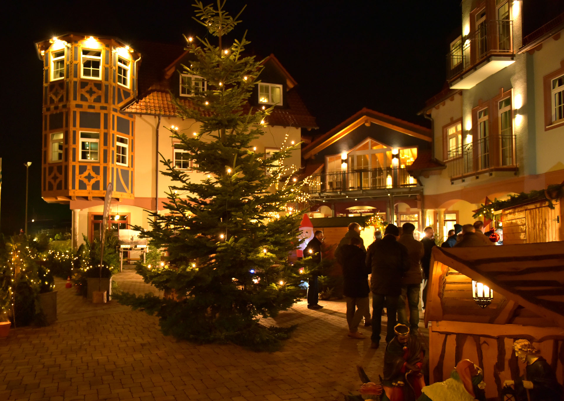 Seehotel Niedernberg weihnachtsmarkt dorfplatz