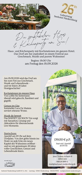 Seehotel Niedernberg Haus Kuechenparty20260918