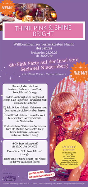 Seehotel Niedernberg ThinkPinkShineBright 260828