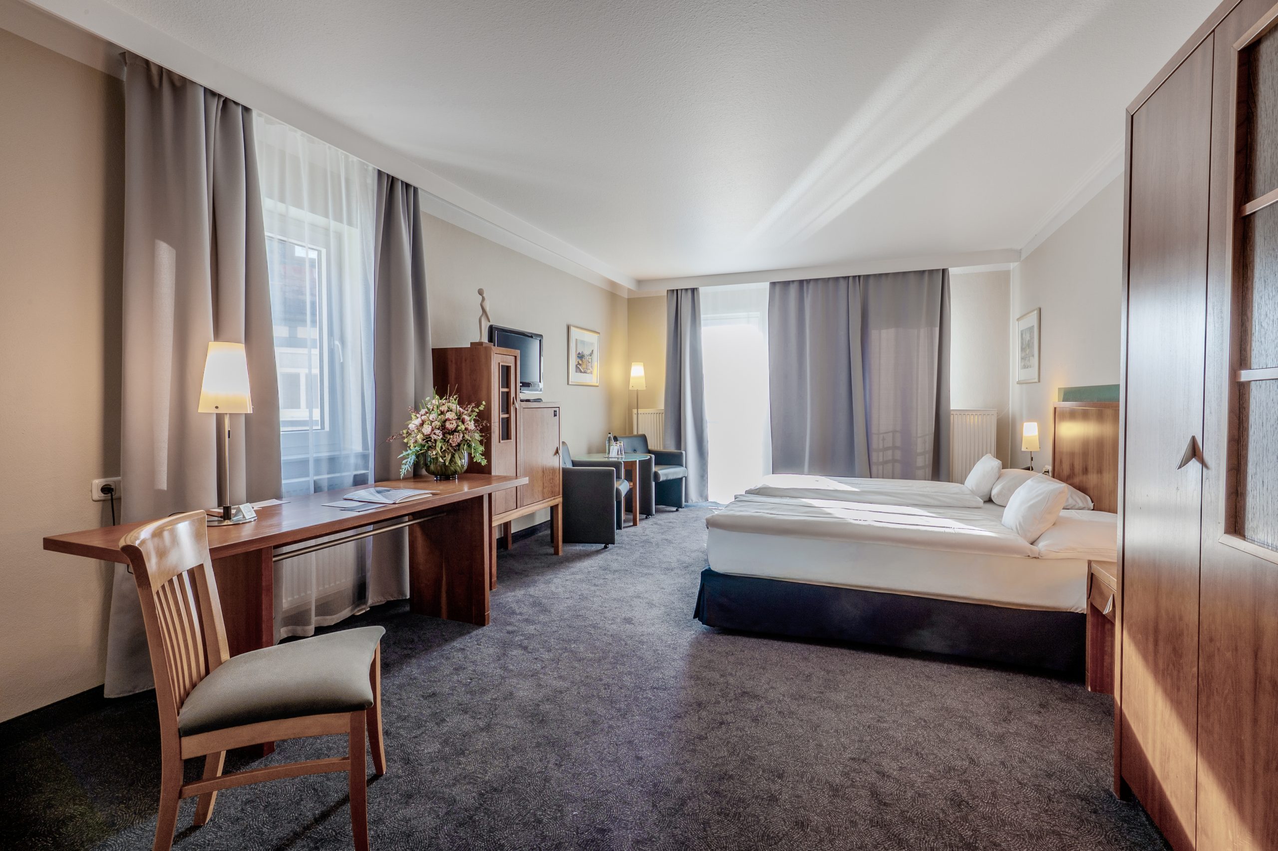 Doppelzimmer Komfort Raumaufteilung Seehotel Niedernberg