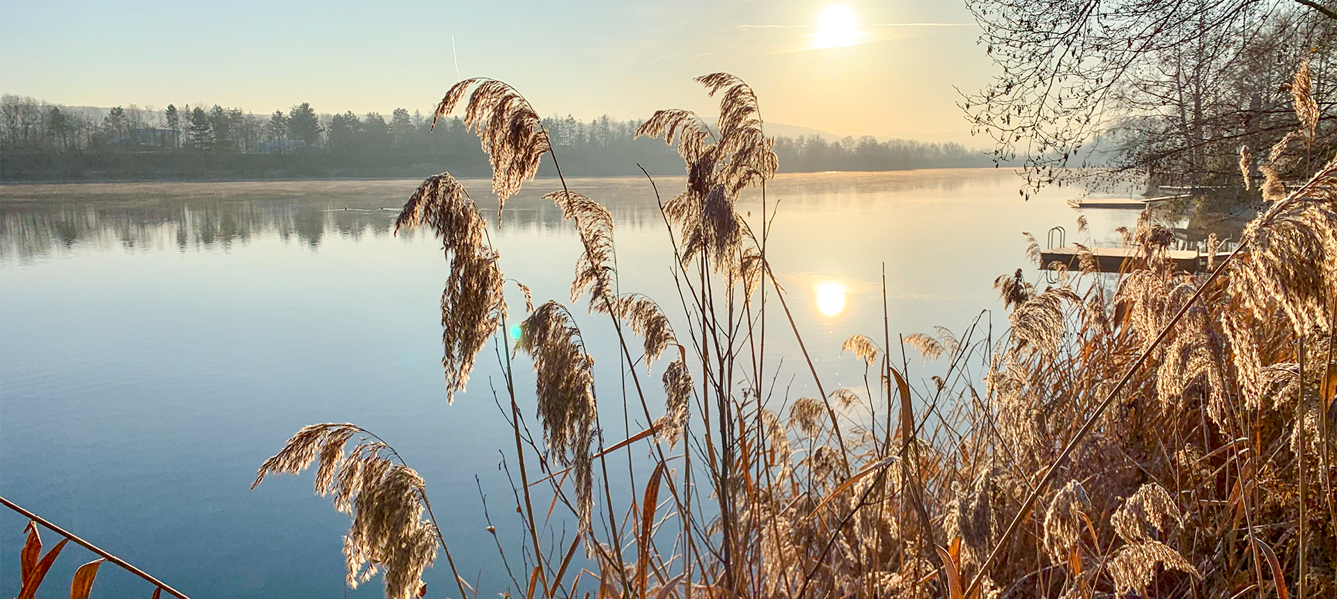 Winter am See Süße Winter-Urlaubszeit