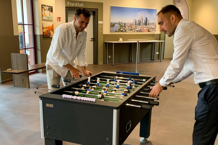 Conference table football